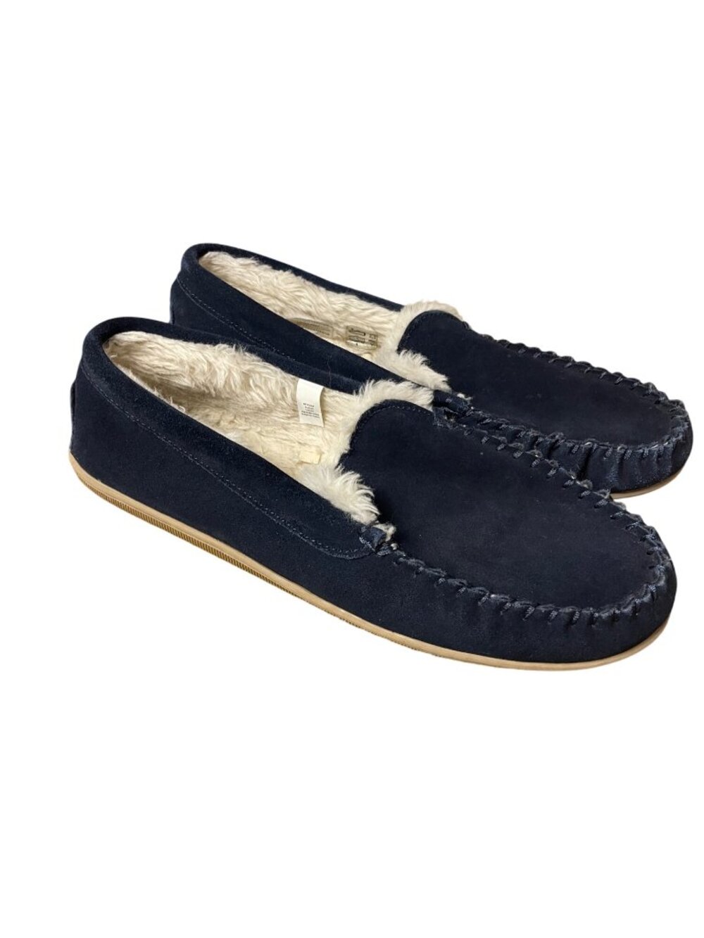 J. Crew Men's Suede Slippers Navy Blue Sz 11 BL639